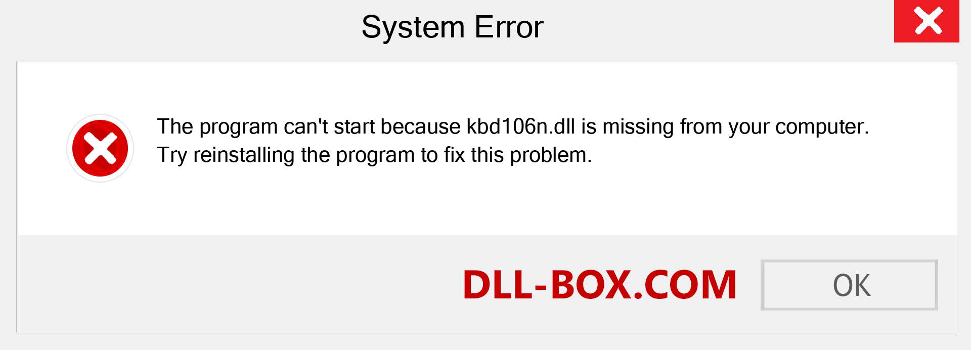  kbd106n.dll file is missing?. Download for Windows 7, 8, 10 - Fix  kbd106n dll Missing Error on Windows, photos, images
